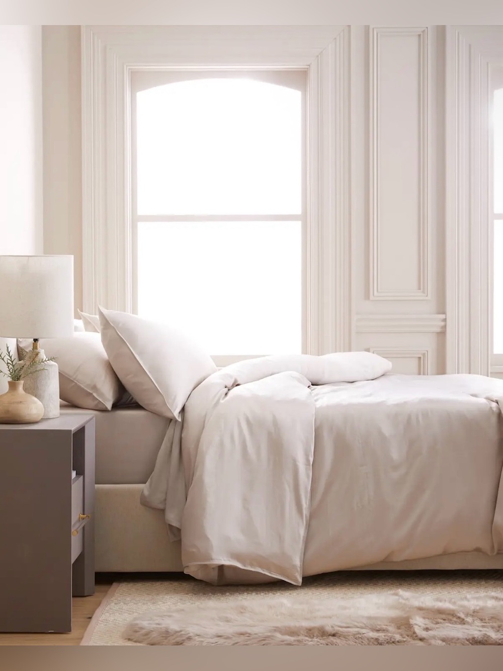 Quince Bamboo Duvet Cover - Full / Queen size - color: sand
